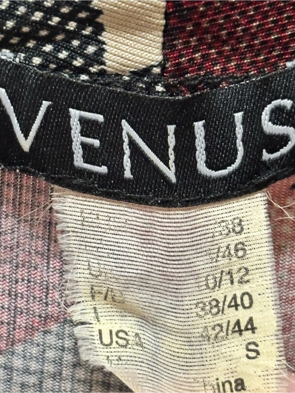 VENUS Red Black Plaid Draped Crossover Top Tartan Long Sleeve | Small - Picture 4 of 4